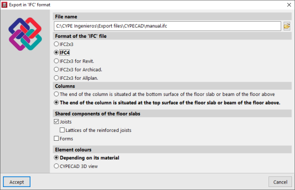 How to export an IFC file from CYPECAD - Learning | Cype
