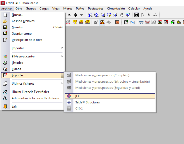 Cómo exportar un IFC desde CYPECAD - Learning | Cype
