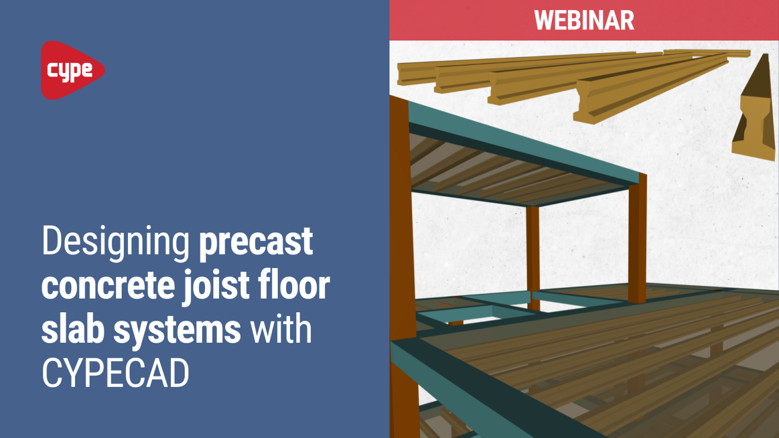 Designing precast concrete joist floor slab systems with CYPECAD