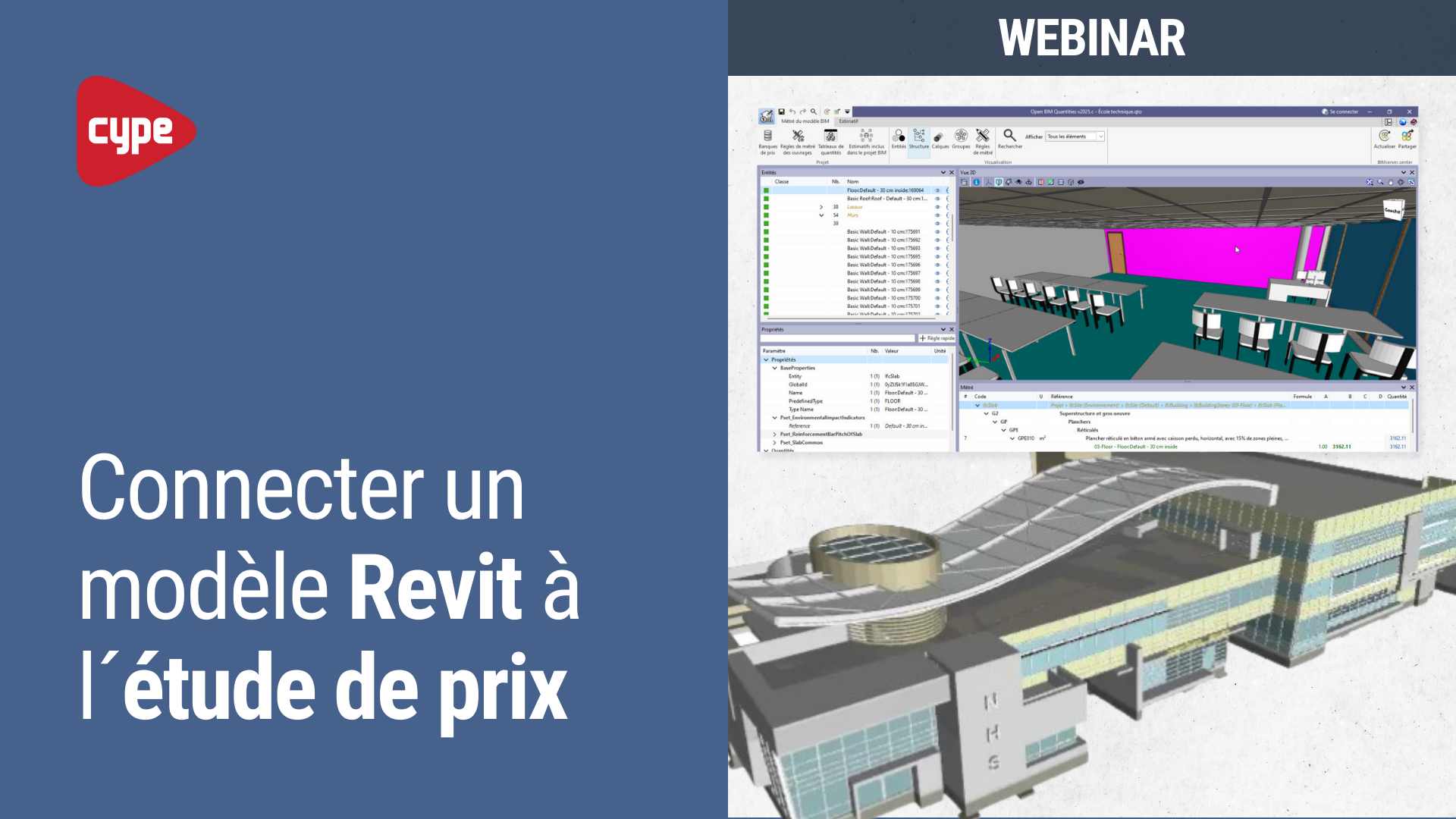 Connecter un modèle Revit à l'étude de prix - Learning | Cype