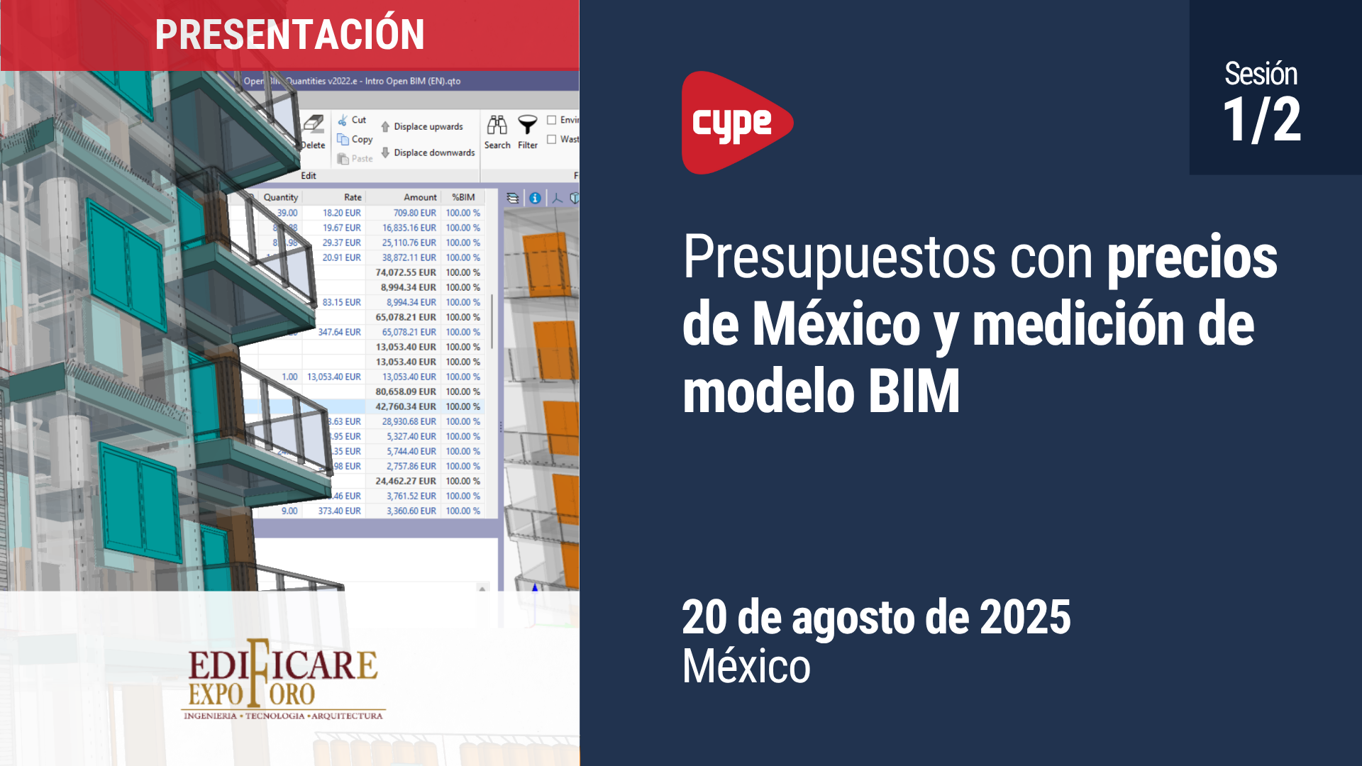 Presupuestos con precios de México y medición de modelo BIM - Learning ...