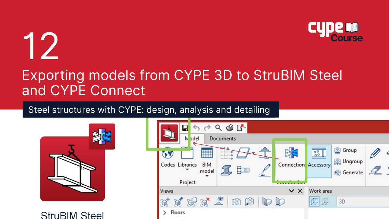 12 - Exporting models from CYPE 3D to StruBIM Steel and CYPE Connect ...