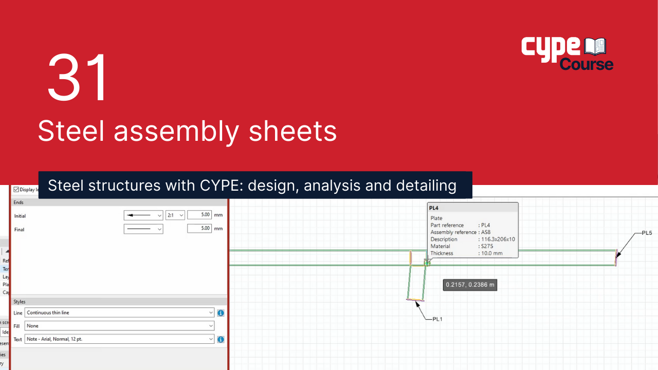 31 - Steel assembly sheets | CYPE Steel Structures