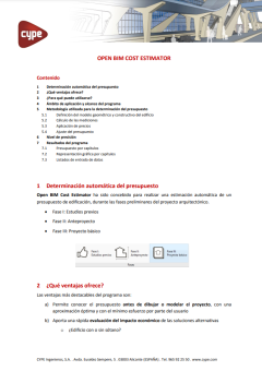 CYPE Cost Estimator. Información